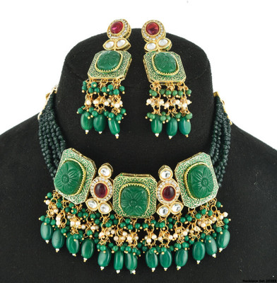 GEODE DELIGHT Copper Gold-plated Multicolor Jewellery Set(Pack of 4)
