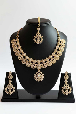 Aurie Alloy Gold-plated Gold Jewellery Set(Pack of 1)