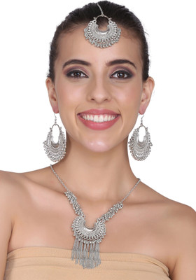 Kiggo Alloy Silver Jewellery Set(Pack of 1)