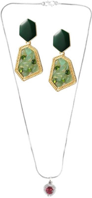 asthacollection Stone Red, Green Jewellery Set(Pack of 1)