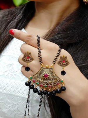 DEB FASHION Brass Sterling Silver Gold Jewellery Set(Pack of 1)