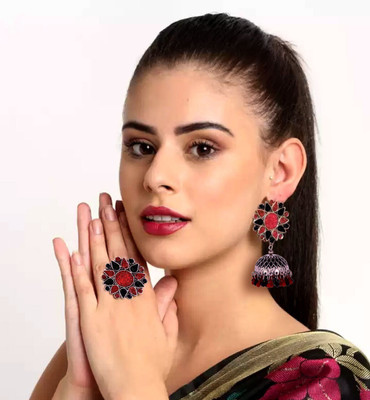 alysa Brass Red, Black Jewellery Set(Pack of 1)