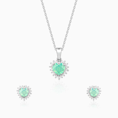 GIVA Sterling Silver Rhodium Multicolor Jewellery Set(Pack of 1)