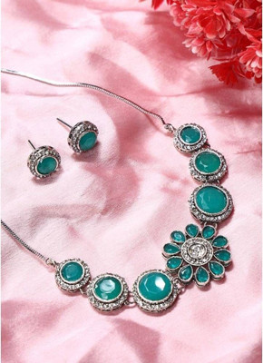 Lathar Alloy Green Jewellery Set(Pack of 1)