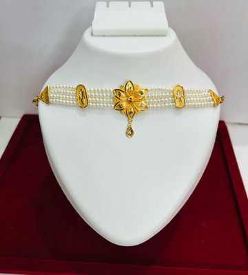 Soumi store Copper Gold-plated Gold, White Jewellery Set(Pack of 1)