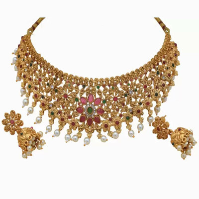 Vardayani Creation Alloy Gold-plated Multicolor Jewellery Set(Pack of 1)