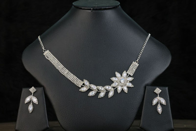 Shreeji Jewels Brass Silver Jewellery Set(Pack of 2)