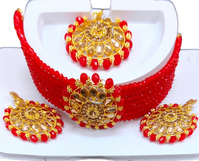 JMBW INTERNATIONAL Alloy Red Jewellery Set(Pack of 1)
