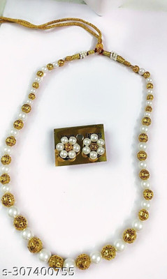 Grace Collection Alloy Gold-plated White Jewellery Set(Pack of 2)