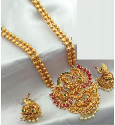 house of common Copper, Alloy Gold-plated Gold Jewellery Set(Pack of 1)