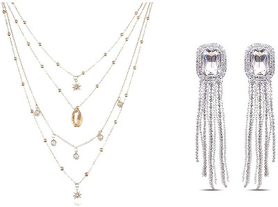 SKG Fashions Stone Gold, White Jewellery Set(Pack of 1)