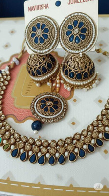 SHIVSAKTI PRODUCT Brass Blue Jewellery Set(Pack of 1)