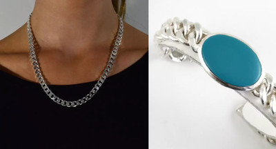 SILVOSWAN Stainless Steel Silver Silver, Black Jewellery Set(Pack of 2)