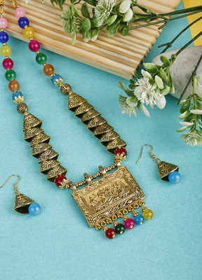 DEGHLAM Alloy Gold-plated Multicolor Jewellery Set(Pack of 3)