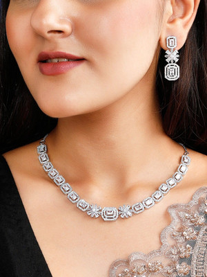 RUBANS Alloy Silver Silver Jewellery Set(Pack of 1)