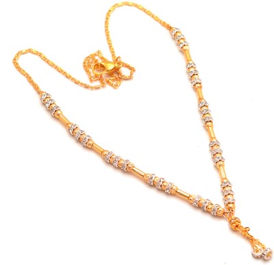 Jewar Mandi Brass Gold-plated White, Gold Jewellery Set(Pack of 1)