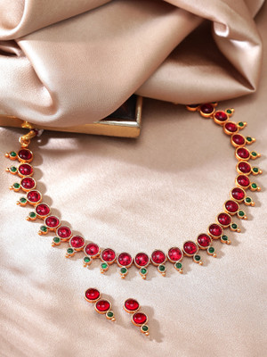 RUBANS Alloy Gold-plated Gold Jewellery Set(Pack of 1)