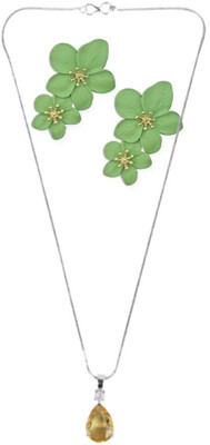 SRK Fashions Alloy Yellow, Green Jewellery Set(Pack of 1)