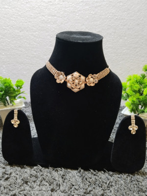 minirini Alloy Rose Gold Jewellery Set(Pack of 1)
