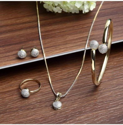 Gauri FashionHub Alloy Gold Jewellery Set(Pack of 1)