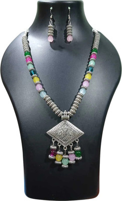 PRIDE SALES Brass Silver, Pink Jewellery Set(Pack of 1)
