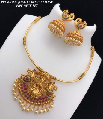 Aadesh Creation Alloy Gold-plated Multicolor Jewellery Set(Pack of 1)