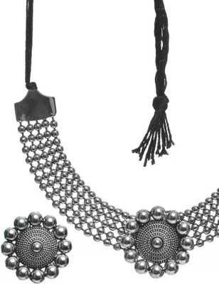 SRK Fashions Alloy Silver Jewellery Set(Pack of 1)