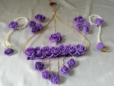 Arihant Shop Fabric Purple Jewellery Set(Pack of 1)