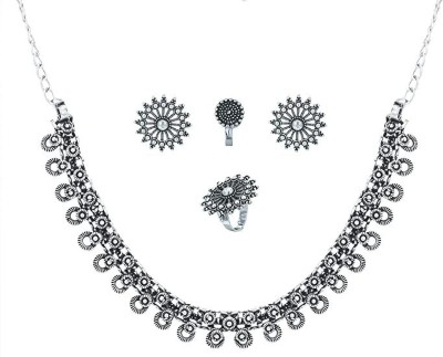 Haniya Oxidised Silver Silver Silver Jewellery Set(Pack of 1)