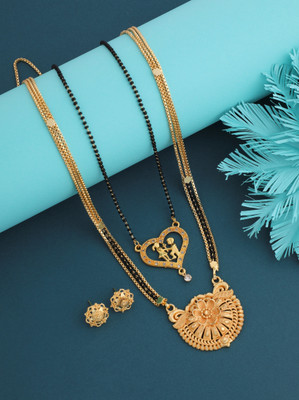 Vraj india Metal Gold-plated Gold, Black Jewellery Set(Pack of 1)