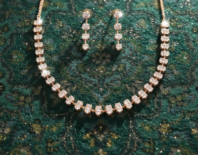 Fashionwithaaru Alloy Rose Gold Jewellery Set(Pack of 1)