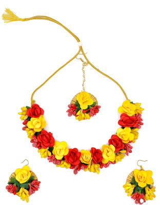 Shubh Lakshmi Creation Fabric Multicolor Jewellery Set(Pack of 1)