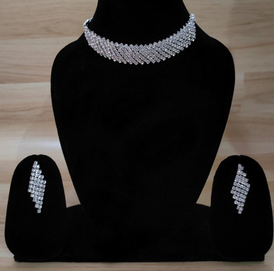 Jeeva Alloy Silver Jewellery Set(Pack of 1)