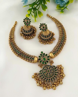 Radian Alloy Gold-plated Green, Gold Jewellery Set(Pack of 1)