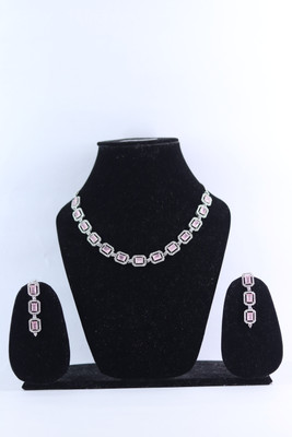 KAVISHA CREATION Alloy Pink Jewellery Set(Pack of 1)