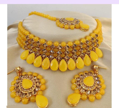Chikku Alloy Yellow Jewellery Set(Pack of 1)
