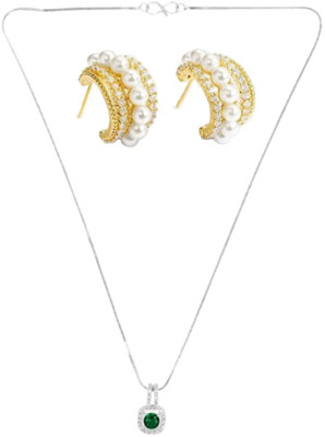asthacollection Stone Green, Gold Jewellery Set(Pack of 1)