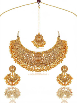 Sukkhi Alloy Gold-plated Gold Jewellery Set(Pack of 1)