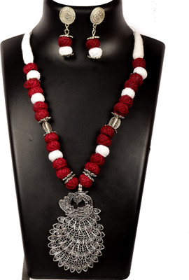 A S enterprize Oxidised Silver Silver Multicolor Jewellery Set(Pack of 1)