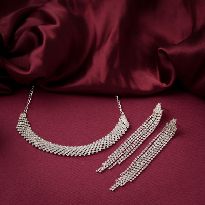 PARAM Alloy Silver Silver Jewellery Set(Pack of 2)