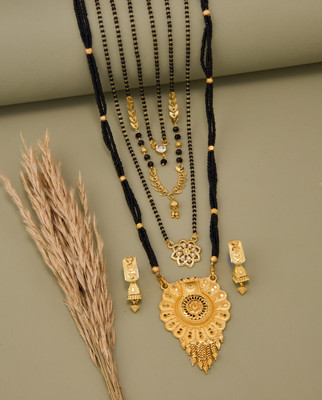 TheSanga Brass Gold-plated Gold Jewellery Set(Pack of 1)