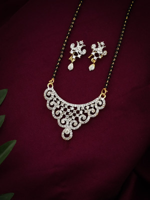 CLONEO Alloy Gold-plated White Jewellery Set(Pack of 3)