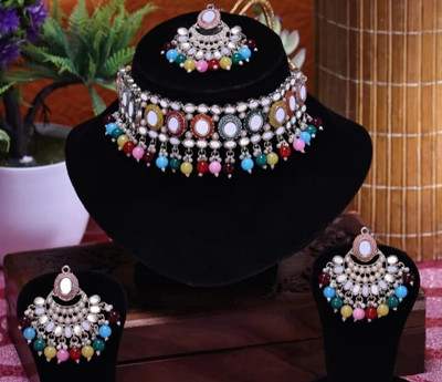 Ruhi Alloy Gold-plated Multicolor Jewellery Set(Pack of 1)