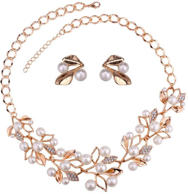 SYGA Alloy Gold-plated Gold Jewellery Set(Pack of 2)