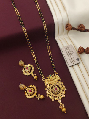 Springal Brass, Copper, Alloy Gold-plated, Brass, Copper Gold, Multicolor Jewellery Set(Pack of 1)