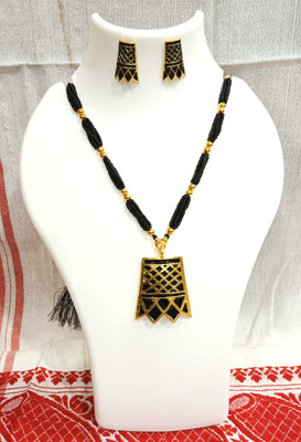 shree balaji gold Metal, Copper Black Jewellery Set(Pack of 1)