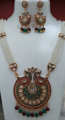 Frinity Collections Alloy Gold-plated Multicolor Jewellery Set(Pack of 1)