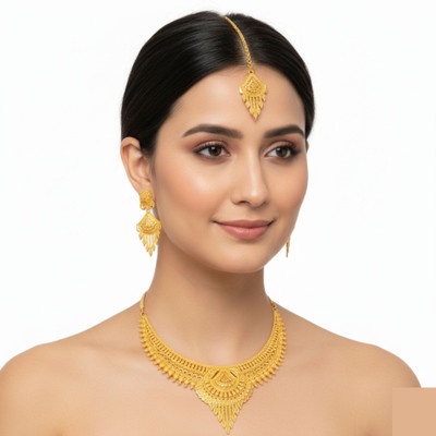 Sdr Fashion Alloy Gold-plated Gold Jewellery Set(Pack of 1)
