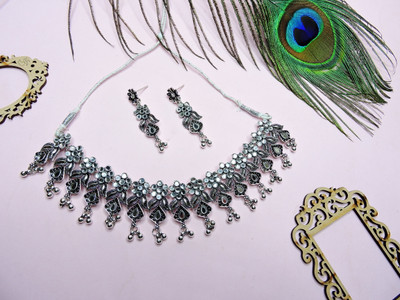 VATSALYA creation Alloy Silver Silver, White Jewellery Set(Pack of 1)