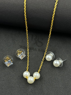 BOGHRA SALES Brass, Alloy Gold-plated, Rhodium Gold, Multicolor Jewellery Set(Pack of 1)